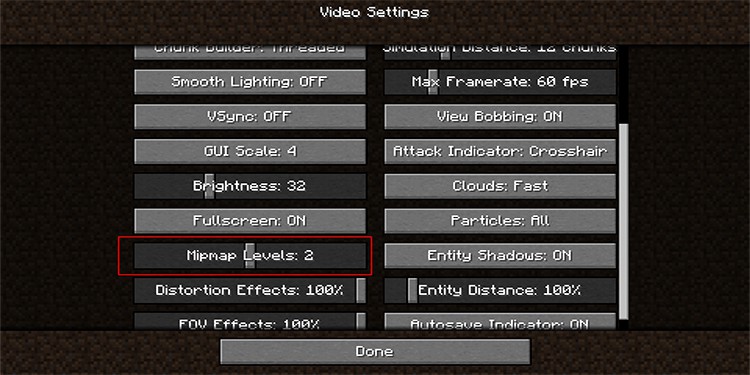 mipmap levels