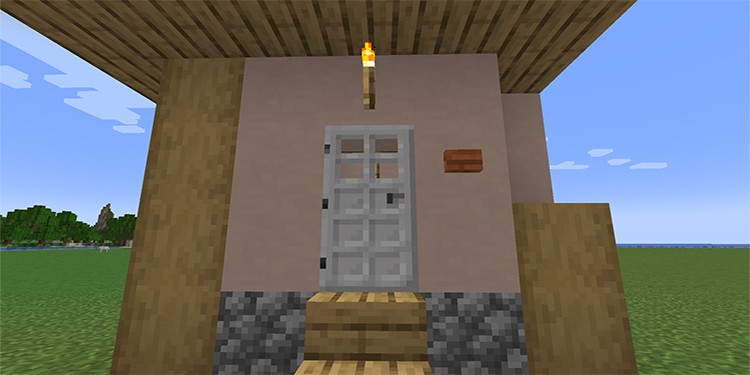 placing iron door