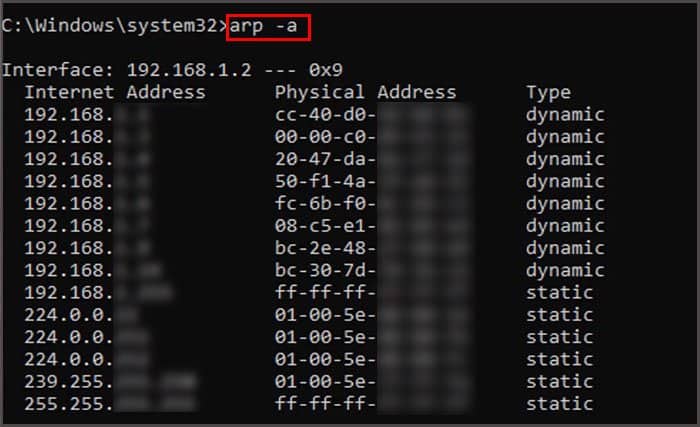 run-arp-command