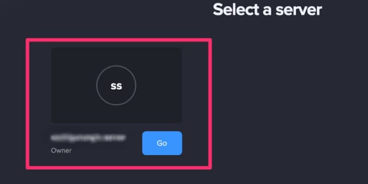 select a server