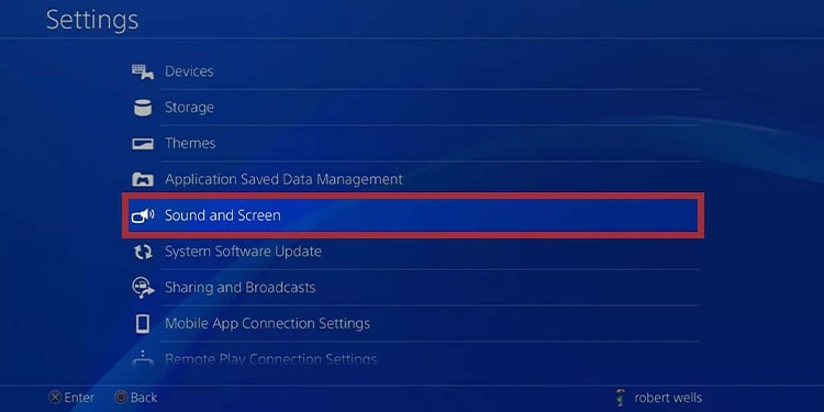 ps4 sound and screen settings