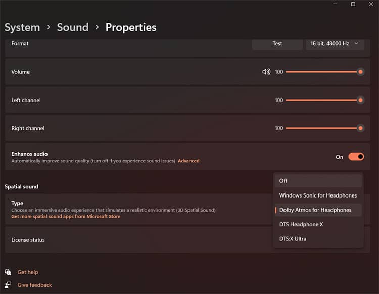 spatial sound