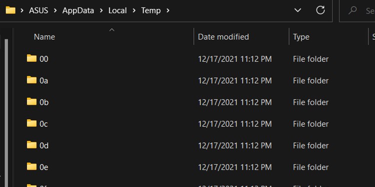 temp files