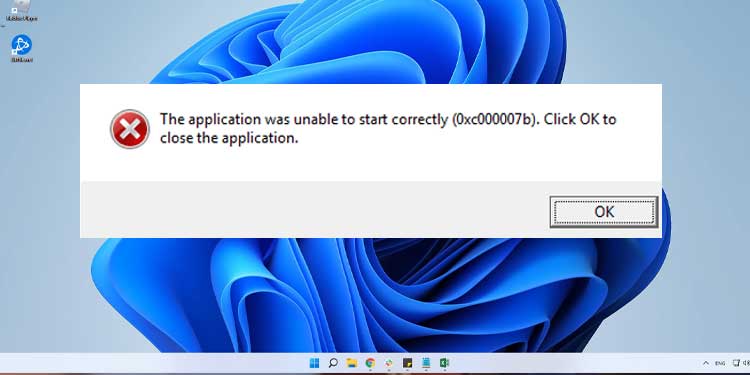 the application was unable to start correctly