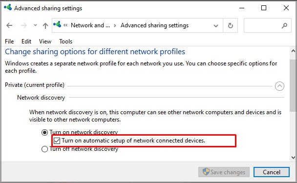 turn-on-automatic-sharing-of-neetwork-connected-devices