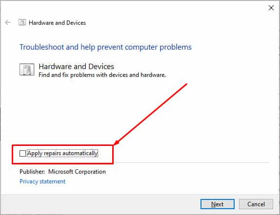 uncheck-apply-repairs-automatically