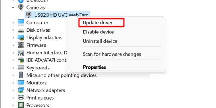 update camera driver