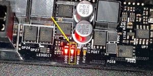 VGA light on motherboard