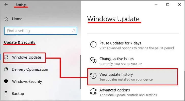 view-update-history