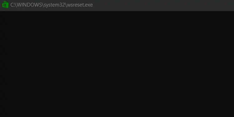 wsreset