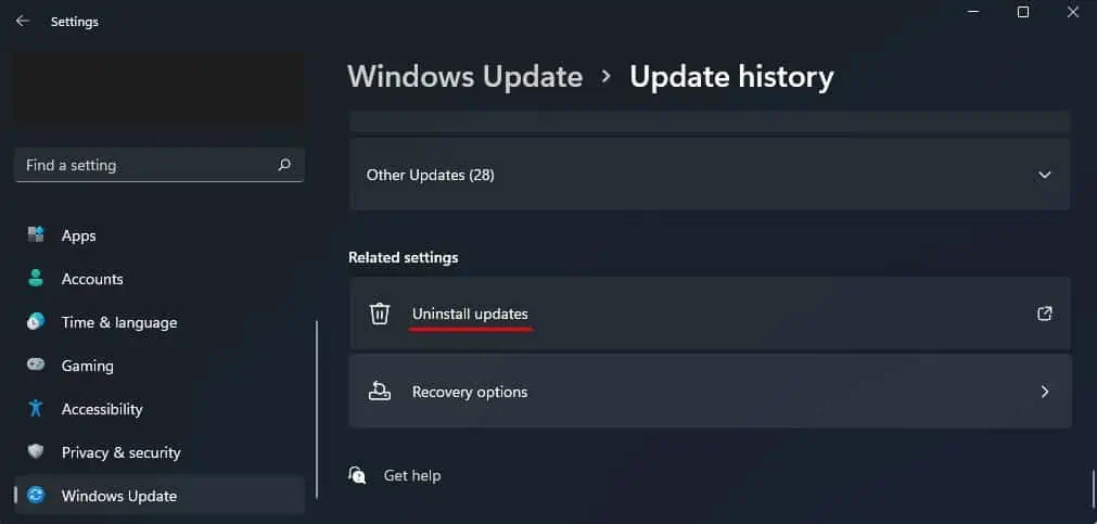 Installed recently