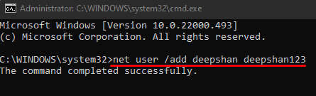 add new user from command