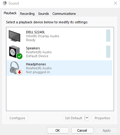 audio output devices