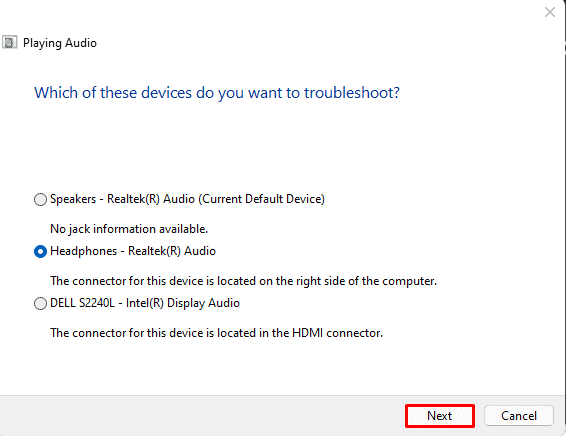 audio troubleshooter