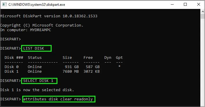 Changing-disk-attributes