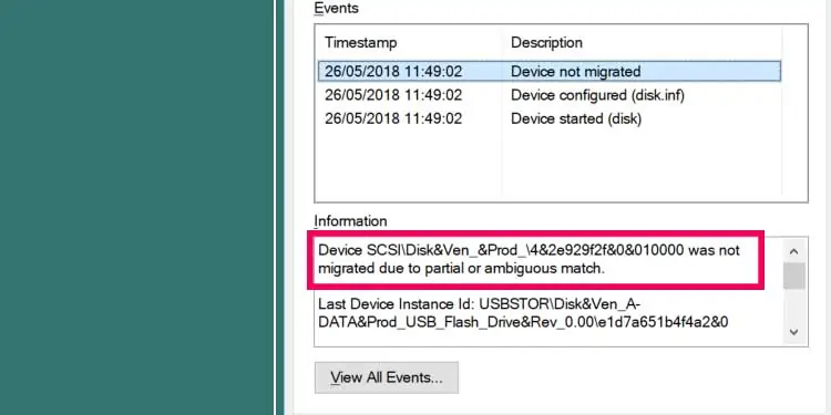 Fix: Device Was Not Migrated Due to Partial or Ambiguous Match