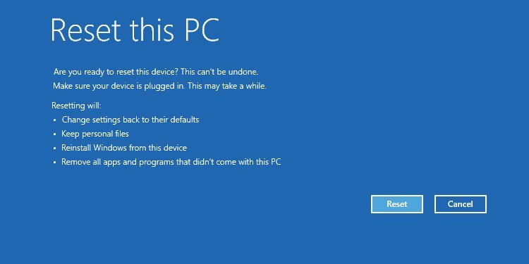 How to reset your windows device