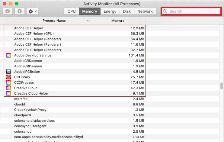 Mac Activity Monitor CCXProcess