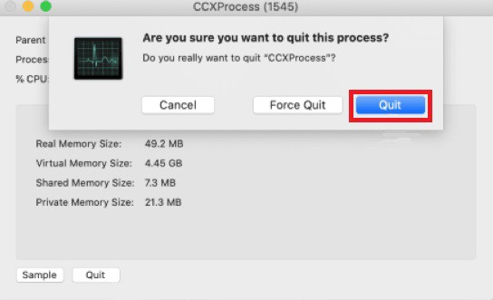 Mac Quit CCXProcess