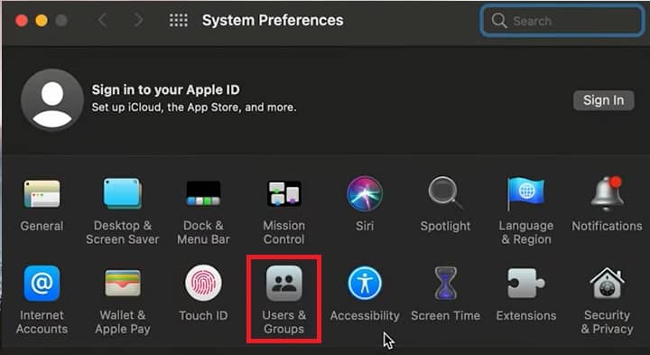 Mac Users and Groups