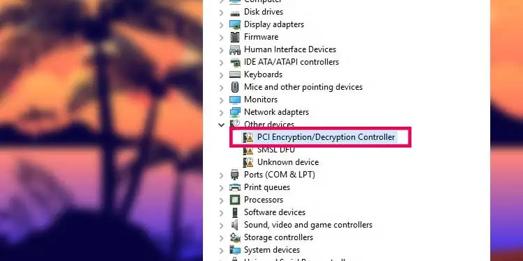 How to Fix PCI Encryption/Decryption Controller Issue