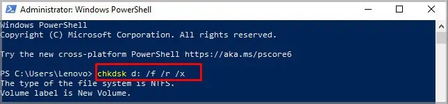 chkdsk-command
