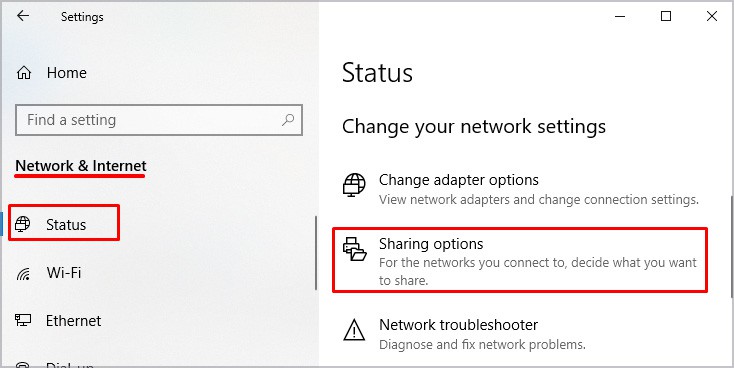 click-on-sharing-options