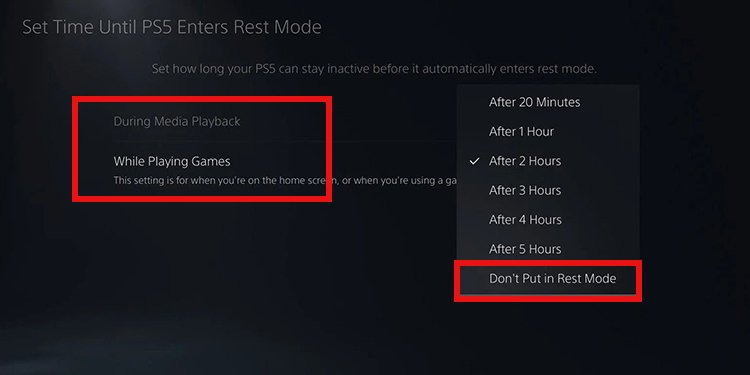dont put in rest mode