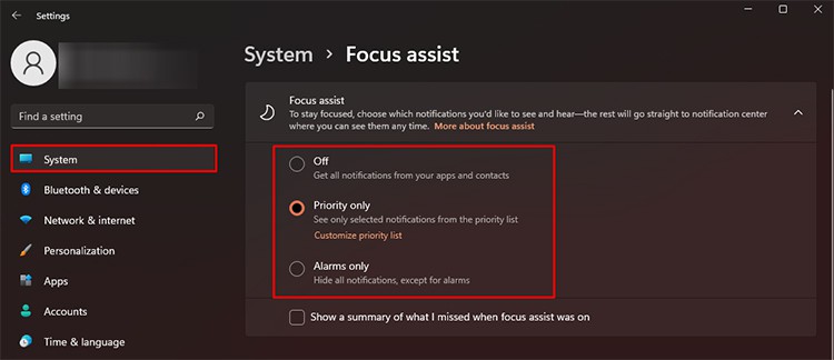 focus assist