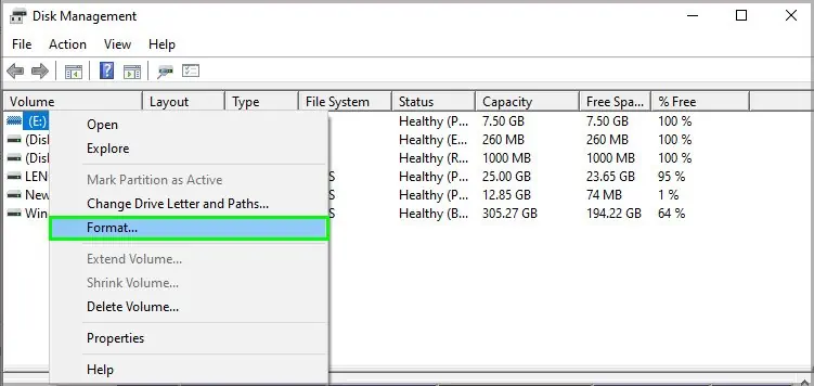 format-sd-using-disk-management