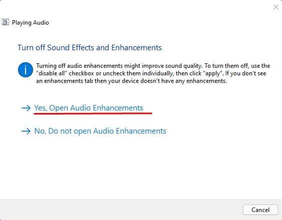 open audio enhancement