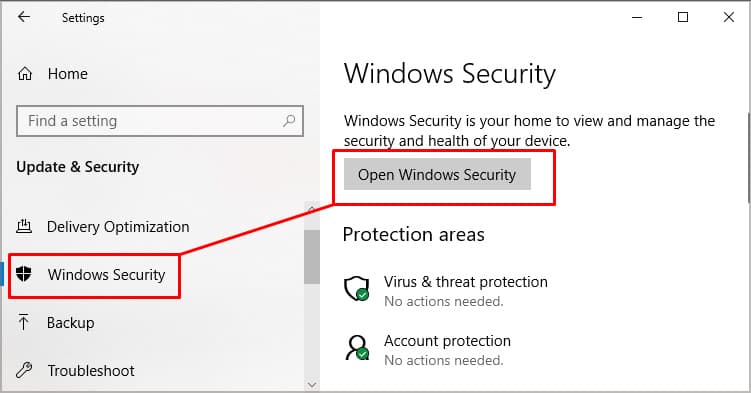 open-windows-security