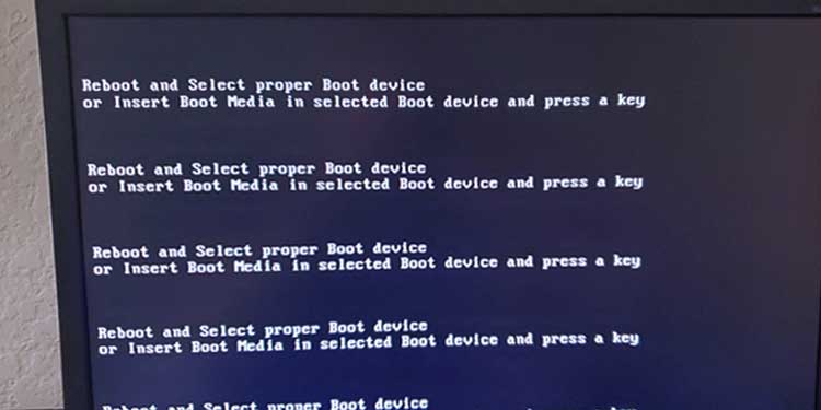 reboot and select proper boot device or insert boot media in selected boot device and press a key