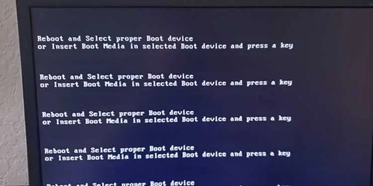 How to Fix Reboot and Select Proper Boot Device