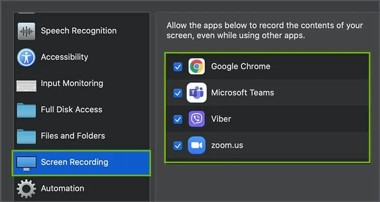 Why Isn't My Screen Record Working? How to Fix It 40 screen-recording-allow-apps