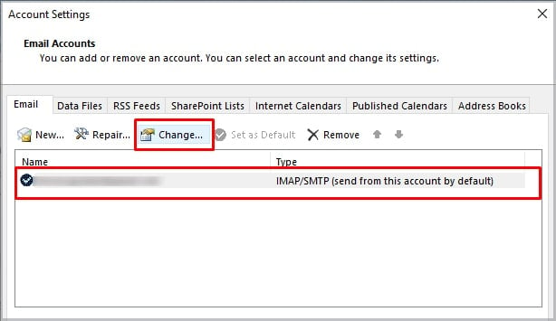 select-account-and-click-on-change