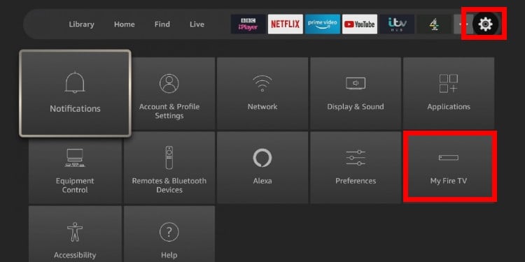 settings and fire tv