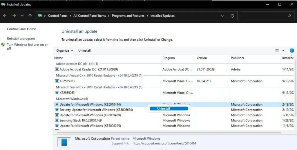 How to Fix "No Audio Output Device is Installed" Error 38 uninstall-updates-1024x520