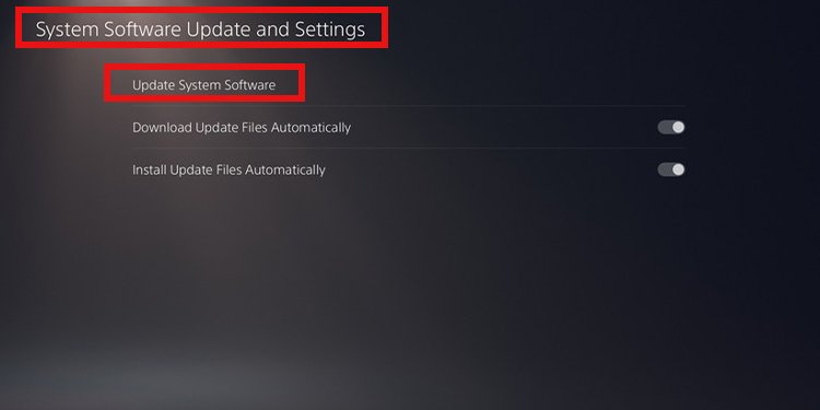 update system software ps5