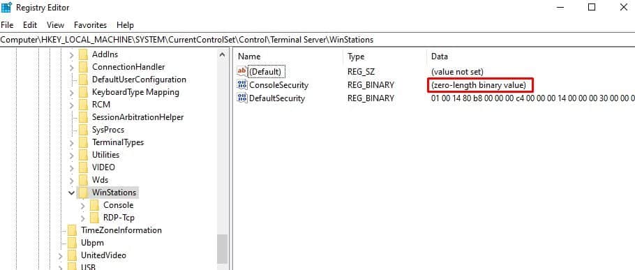 registry audio value