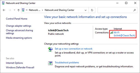 Active-wifi-connection