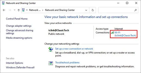 Active-wifi-connection