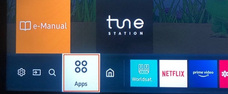 Apps icon on Smart TV