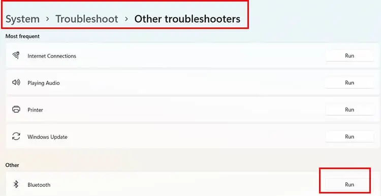 Bluetooth-Troubleshooter