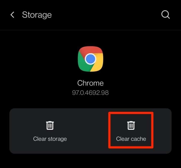 Clear Chrome Cache