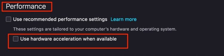 Disable Hardware Acceleration Firefox