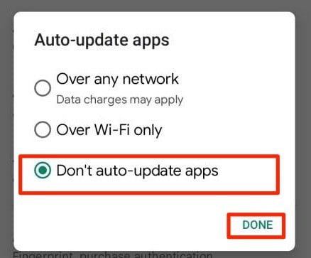 Dont Auto Update Apps