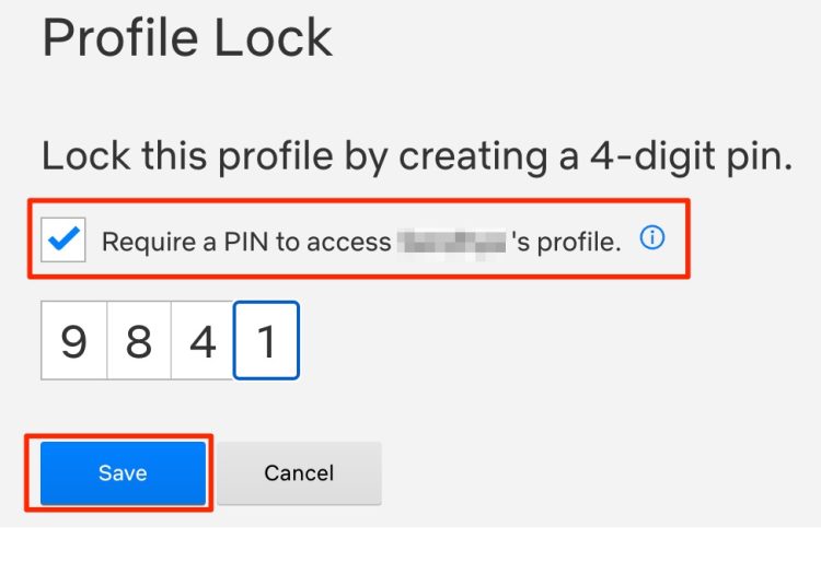 Enter Pin to lock Password
