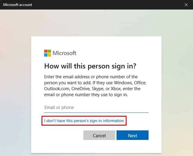 I-dont-have-this-persons-signin-information