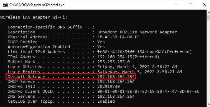 Ipconfig-all-default-gateway